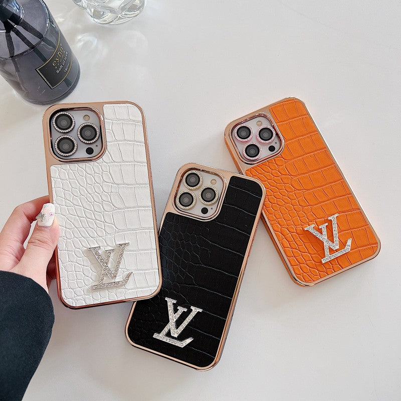Lou Diamond Logo Rose Gold iPhone Case - Iphonecasehouse
