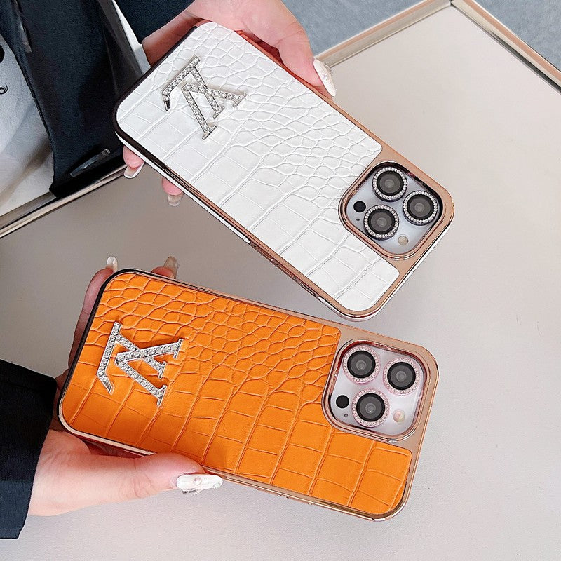Lou Diamond Logo Rose Gold iPhone Case - Iphonecasehouse