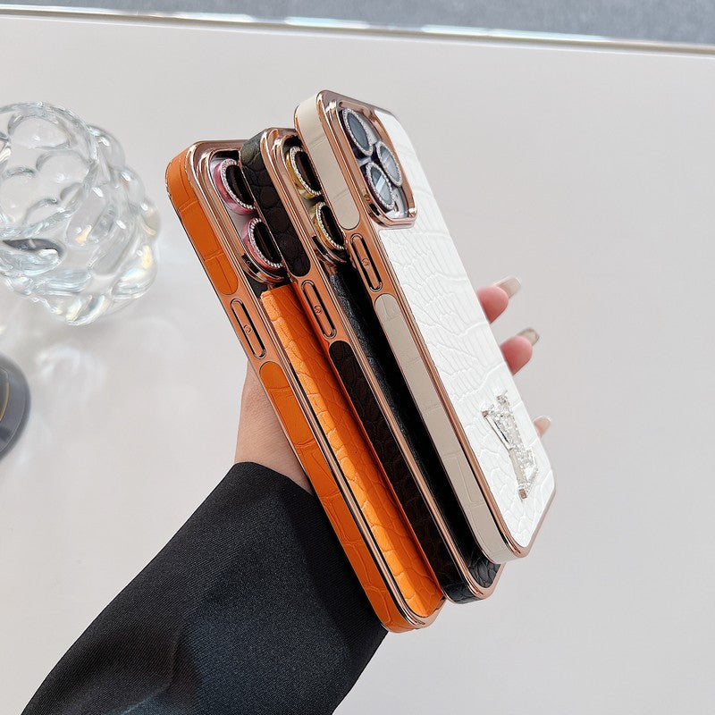 Lou Diamond Logo Rose Gold iPhone Case - Iphonecasehouse