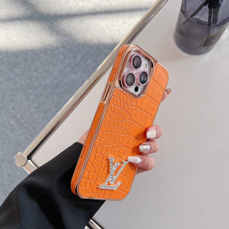 Lou Diamond Logo Rose Gold iPhone Case - Iphonecasehouse