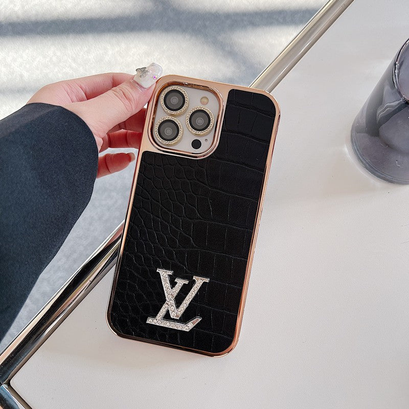 Lou Diamond Logo Rose Gold iPhone Case - Iphonecasehouse