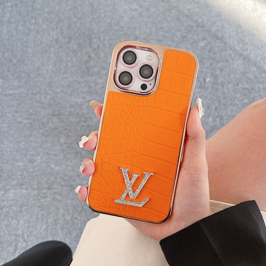 Lou Diamond Logo Rose Gold iPhone Case - Iphonecasehouse