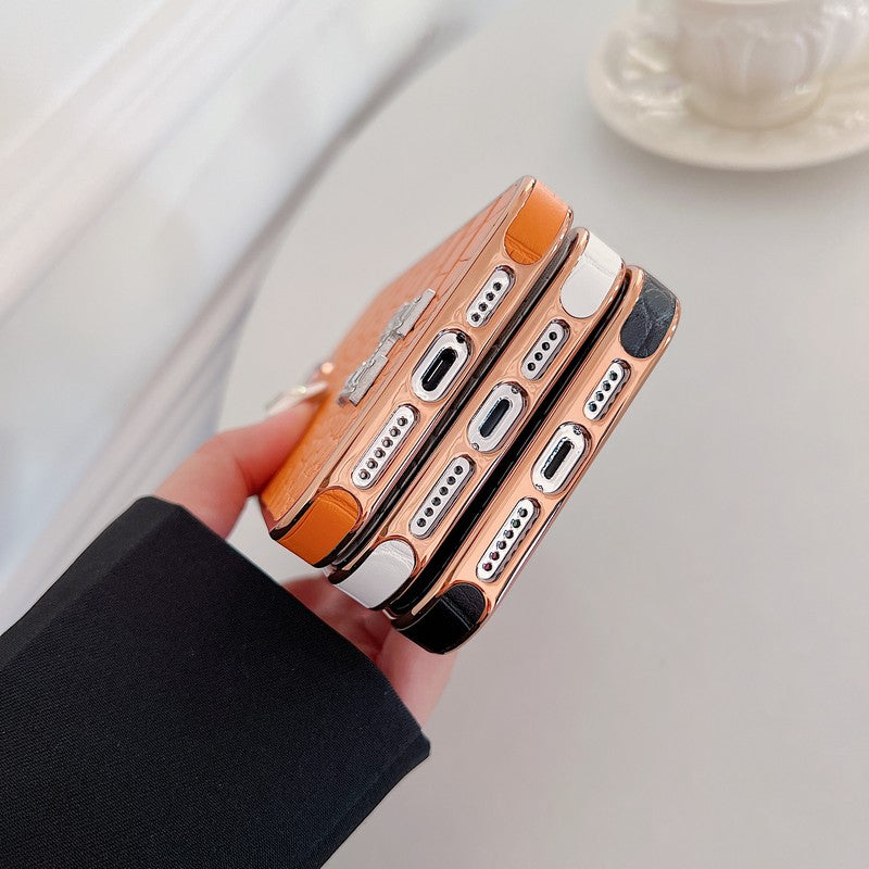 Herm Diamond Logo Rose Gold iPhone Case - Iphonecasehouse