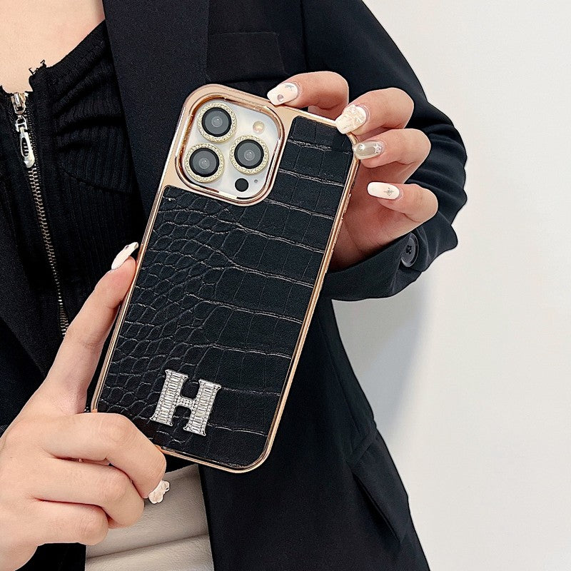 Herm Diamond Logo Rose Gold iPhone Case - Iphonecasehouse