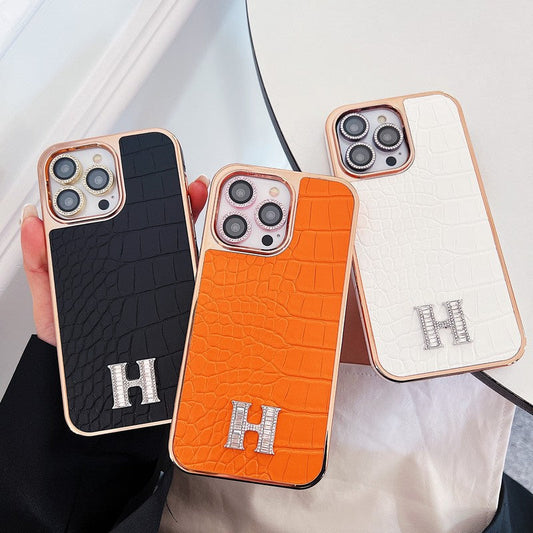 Herm Diamond Logo Rose Gold iPhone Case - Iphonecasehouse