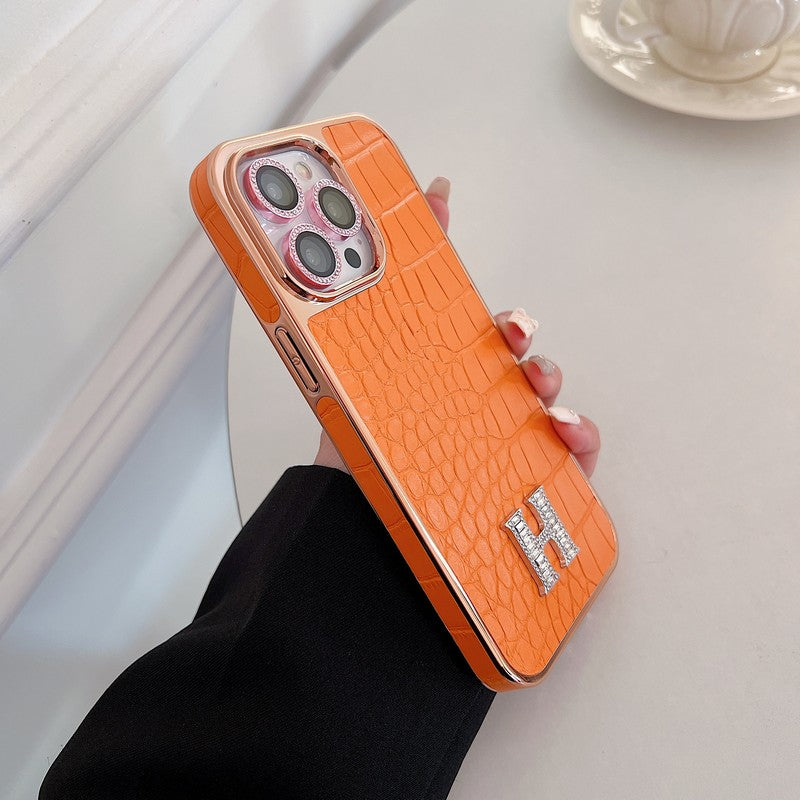 Herm Diamond Logo Rose Gold iPhone Case - Iphonecasehouse