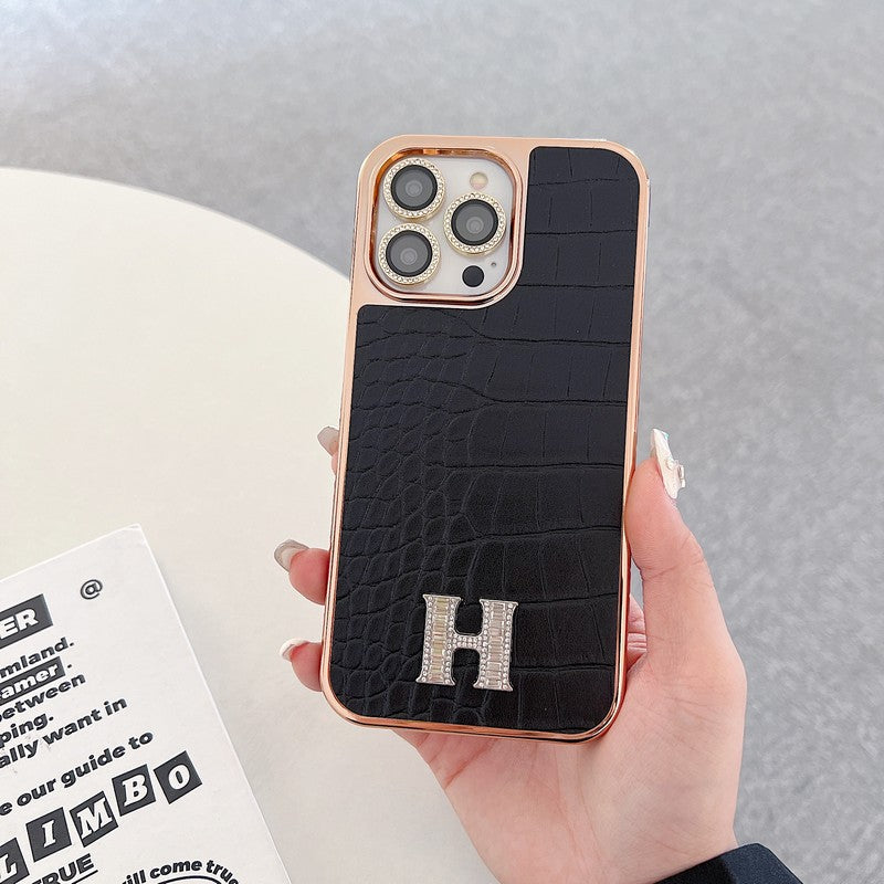 Herm Diamond Logo Rose Gold iPhone Case - Iphonecasehouse