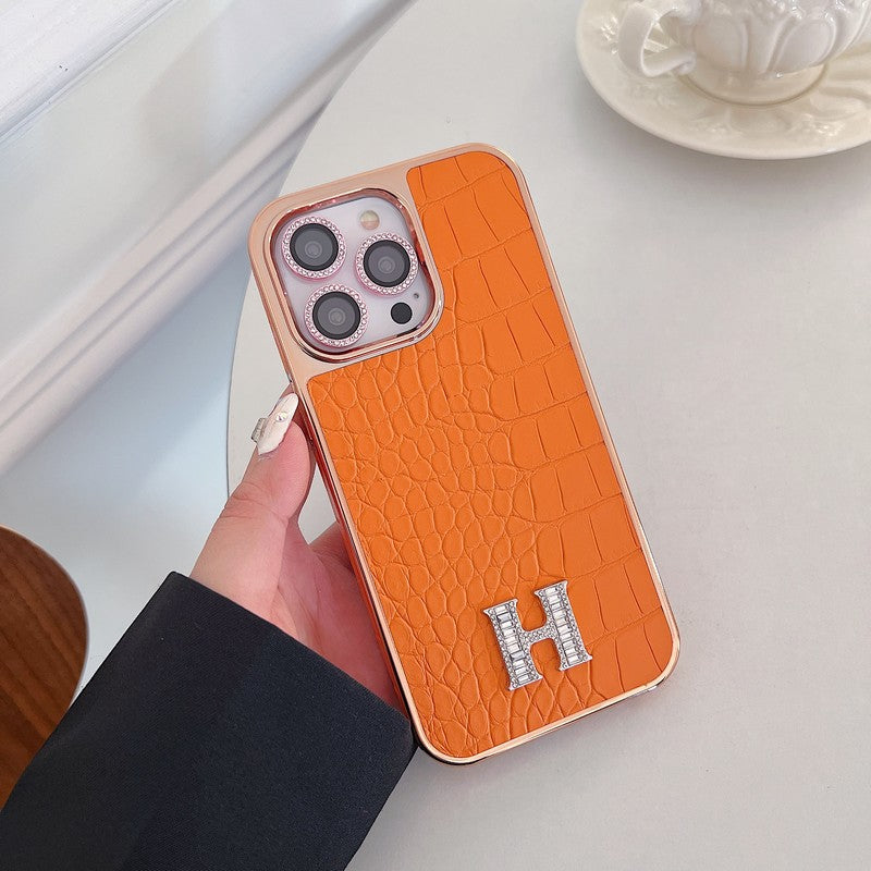 Herm Diamond Logo Rose Gold iPhone Case - Iphonecasehouse
