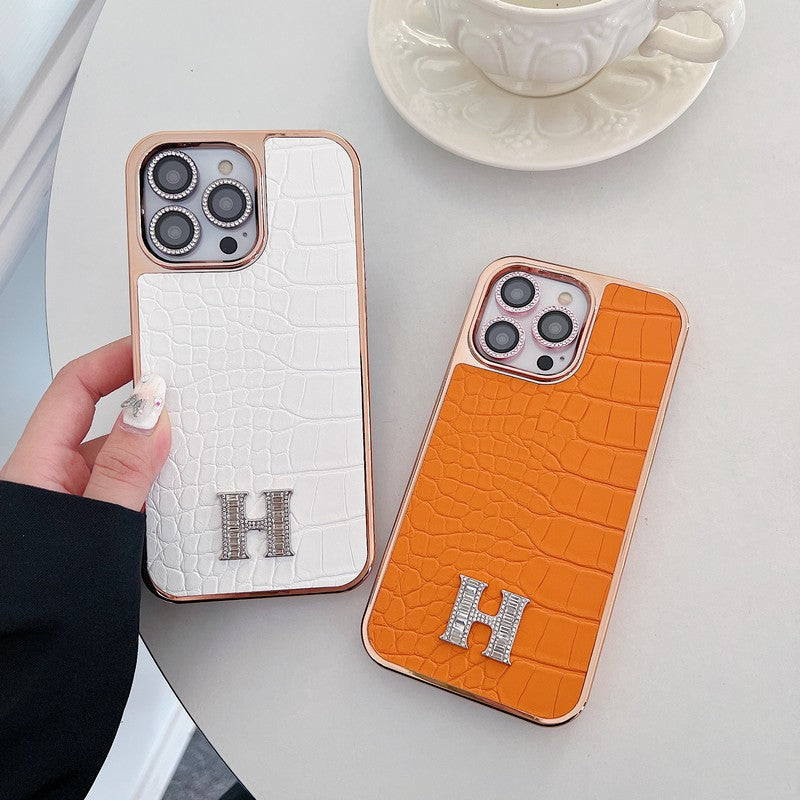 Herm Diamond Logo Rose Gold iPhone Case - Iphonecasehouse