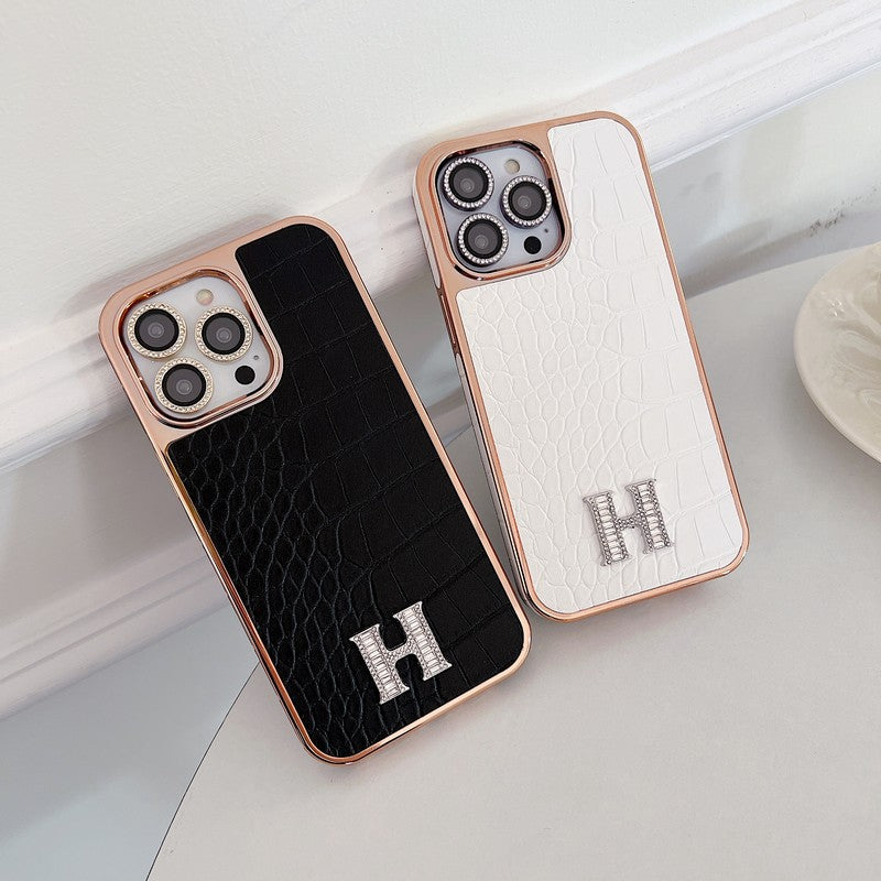Herm Diamond Logo Rose Gold iPhone Case - Iphonecasehouse