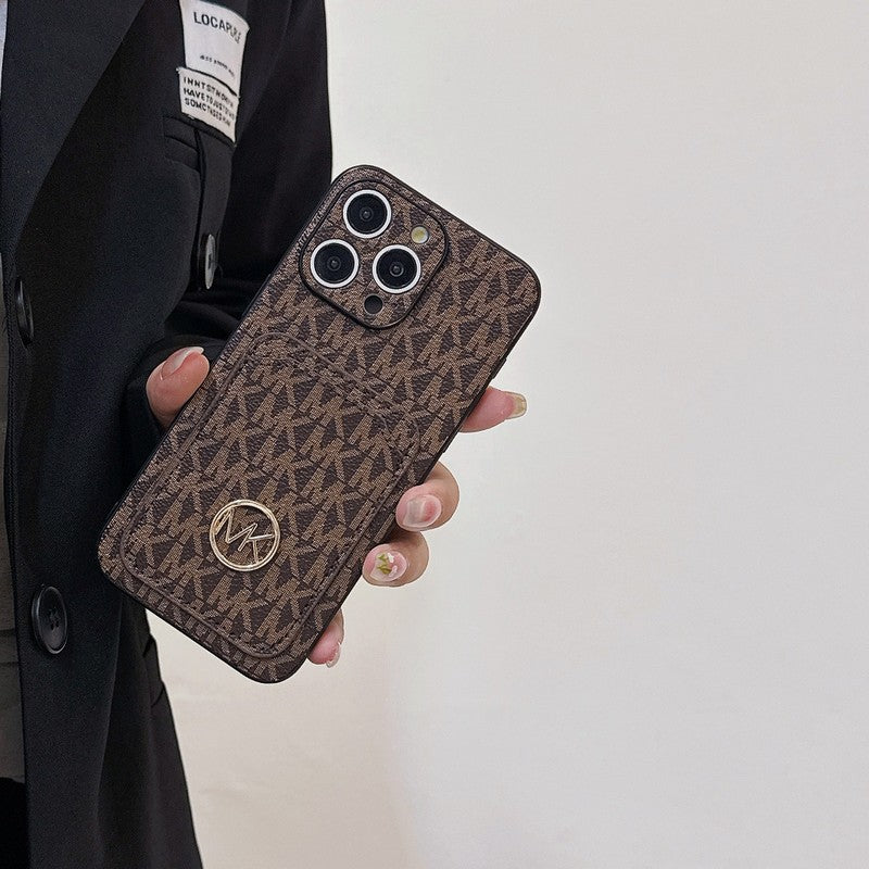 MK Card Bag Gold Logo iPhone Case - Iphonecasehouse