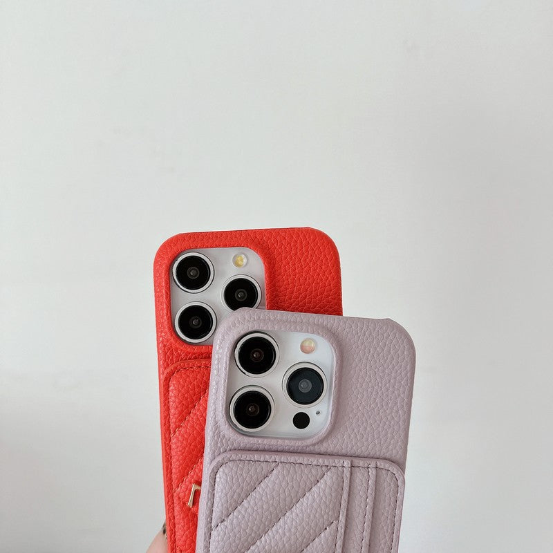 Saint Card Bag Color Leather iPhone Case - Iphonecasehouse