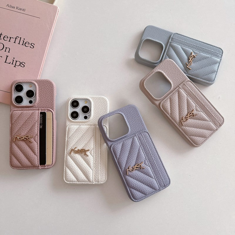 Saint Card Bag Color Leather iPhone Case - Iphonecasehouse