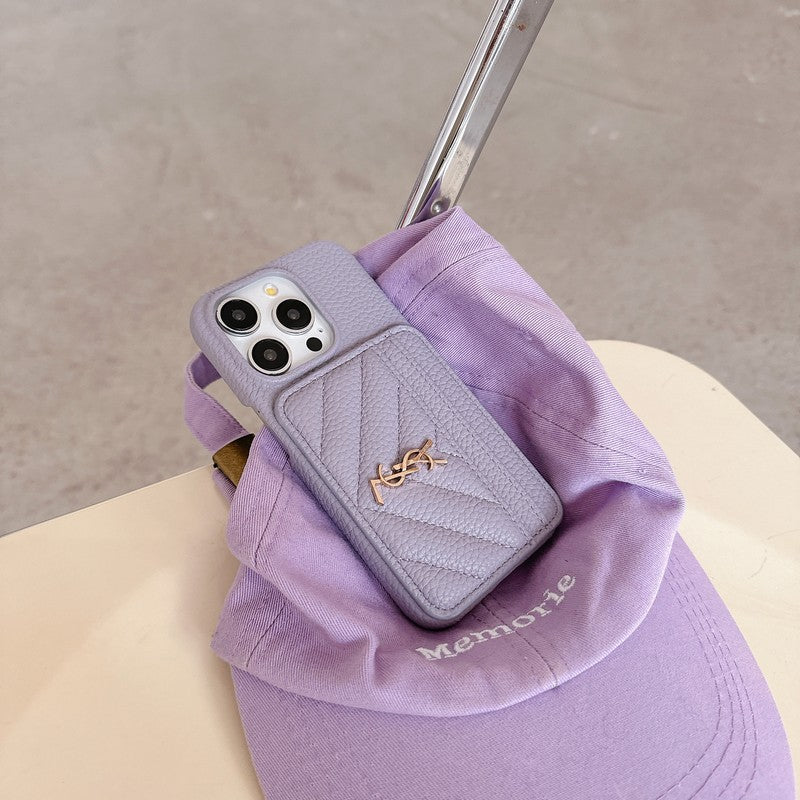 Saint Card Bag Color Leather iPhone Case - Iphonecasehouse