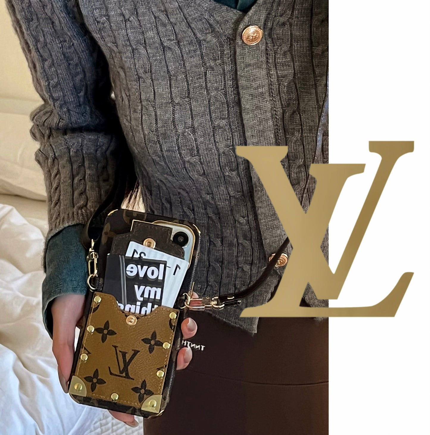 Lou Chain Leather iPhone Case - Iphonecasehouse