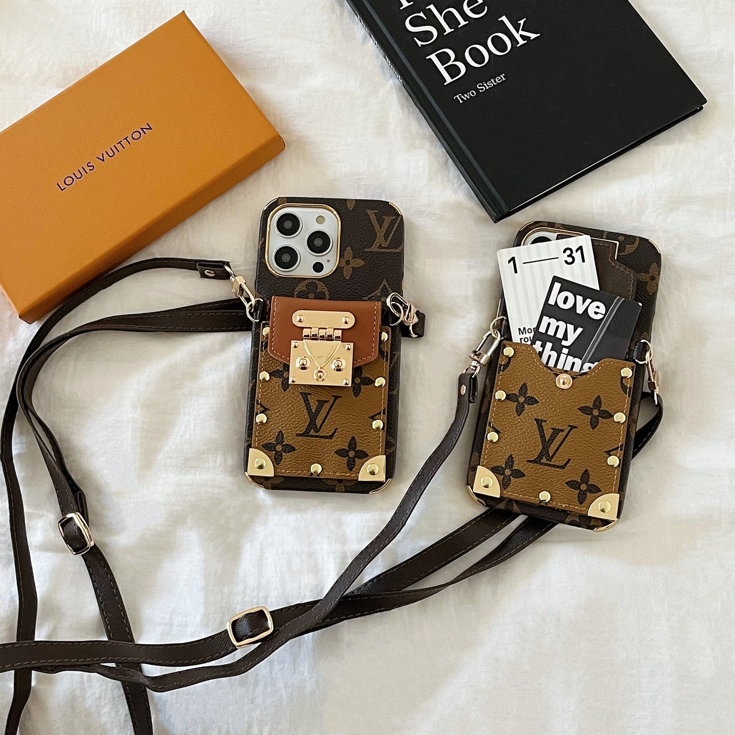 Lou Chain Leather iPhone Case - Iphonecasehouse