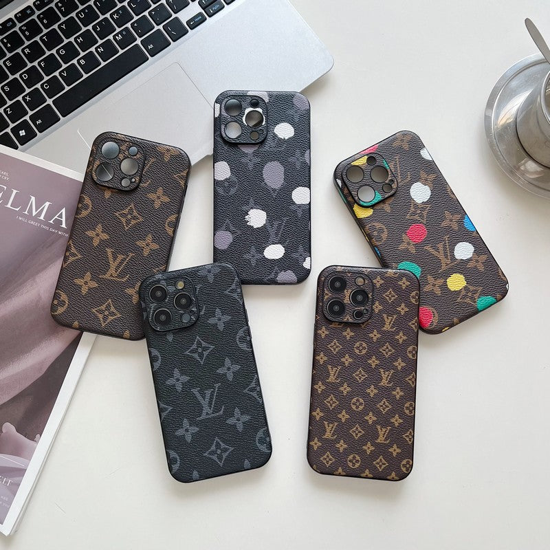 Lou Classic Color Leather iPhone Case - Iphonecasehouse