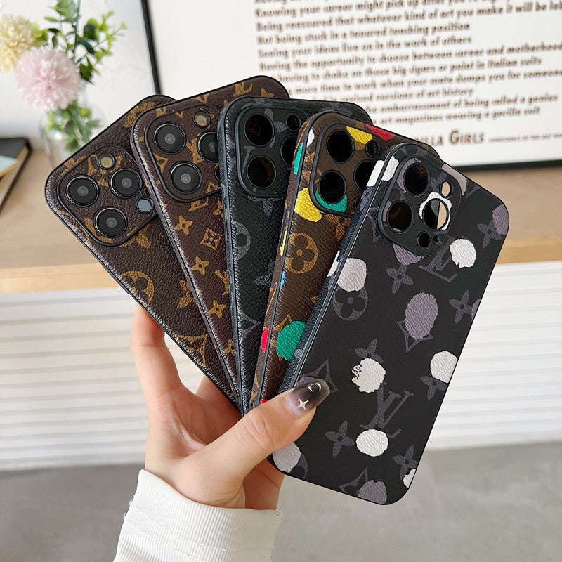 Lou Classic Color Leather iPhone Case - Iphonecasehouse