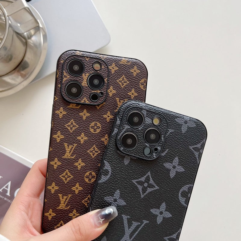 Lou Classic Color Leather iPhone Case - Iphonecasehouse