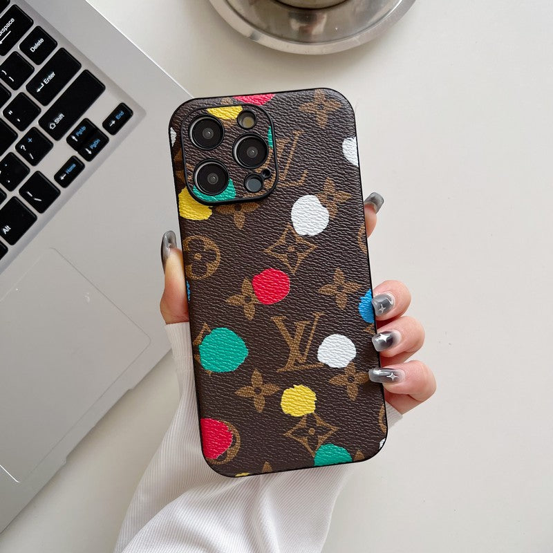 Lou Classic Color Leather iPhone Case - Iphonecasehouse