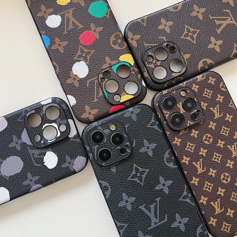 Lou Classic Color Leather iPhone Case - Iphonecasehouse