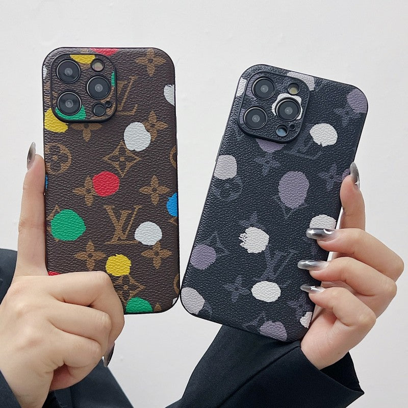Lou Classic Color Leather iPhone Case - Iphonecasehouse