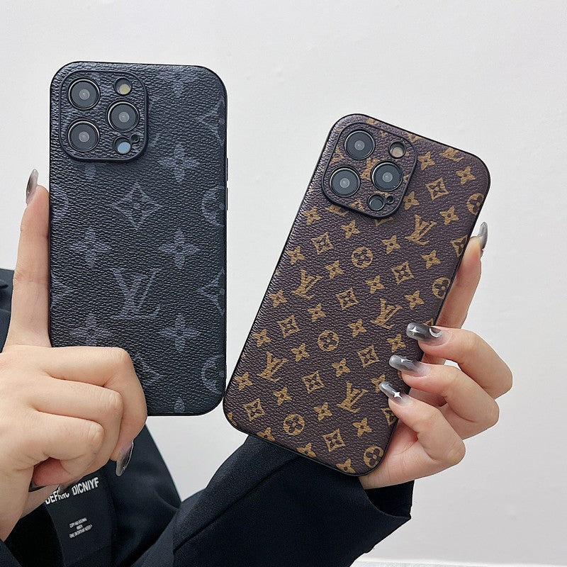 Lou Classic Color Leather iPhone Case - Iphonecasehouse