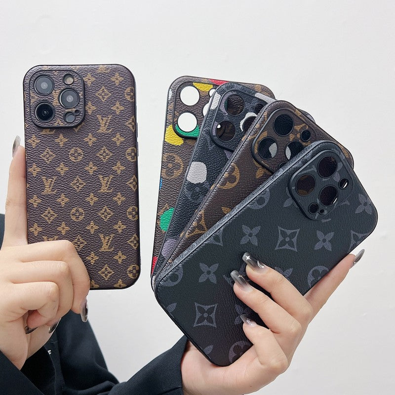 Lou Classic Color Leather iPhone Case - Iphonecasehouse