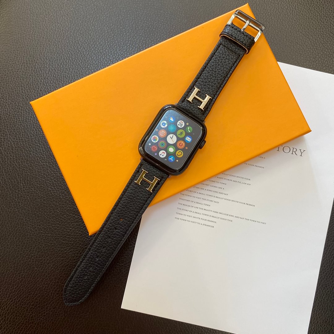 Genuine Pattern Leather Apple Watch Strap - Iphonecasehouse