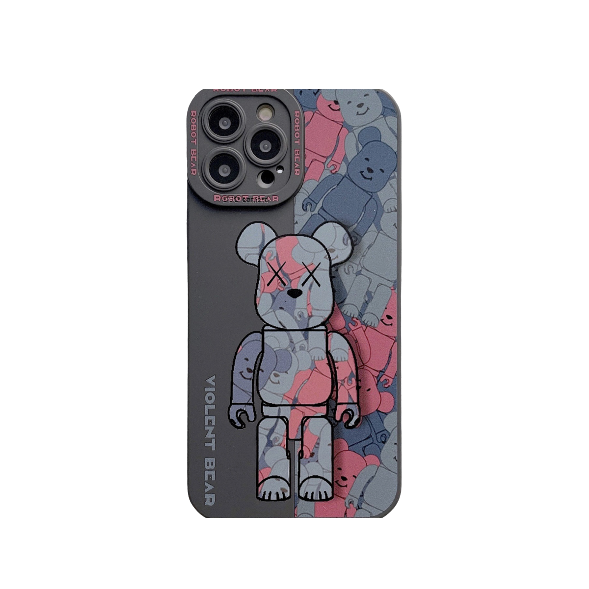 Spilt Red Bear iPhone Case - Iphonecasehouse