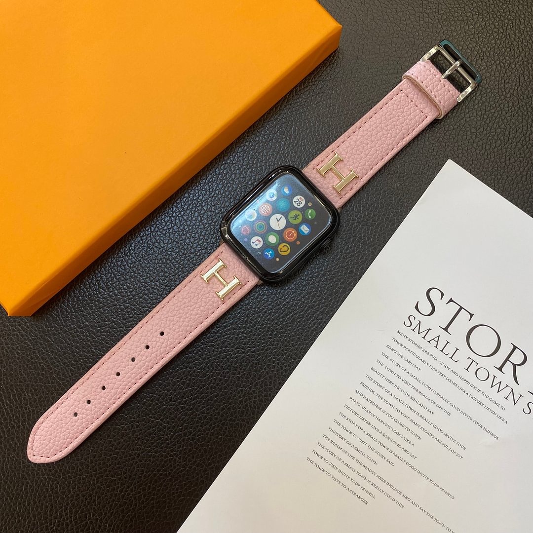 Genuine Pattern Leather Apple Watch Strap - Iphonecasehouse