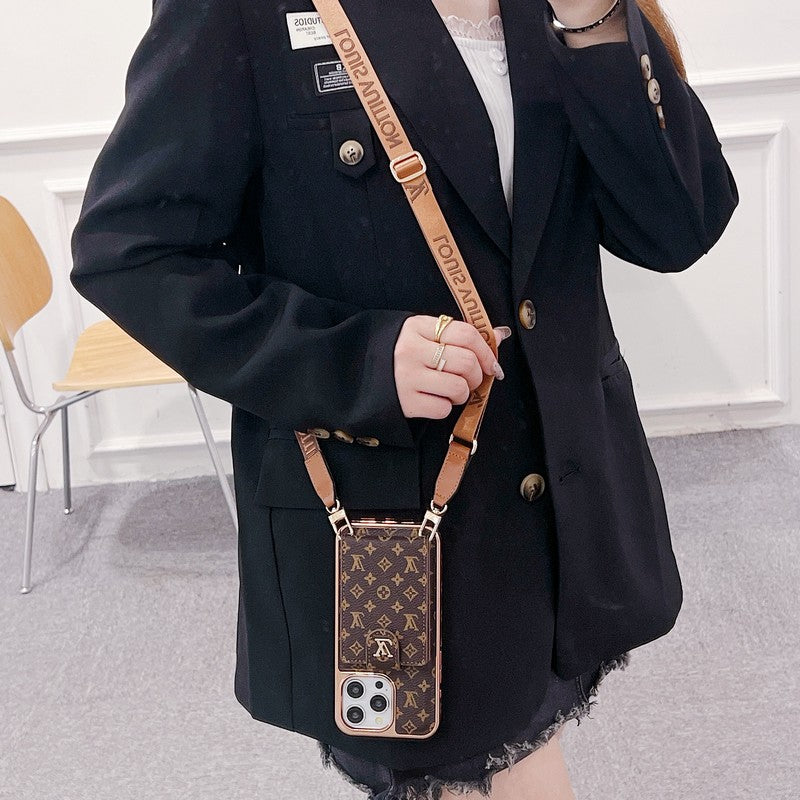 Lou Gold Cover Crossbody iPhone Case - Iphonecasehouse