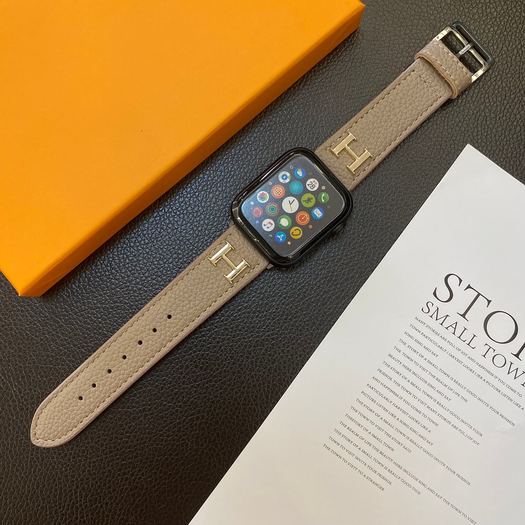 Genuine Pattern Leather Apple Watch Strap - Iphonecasehouse