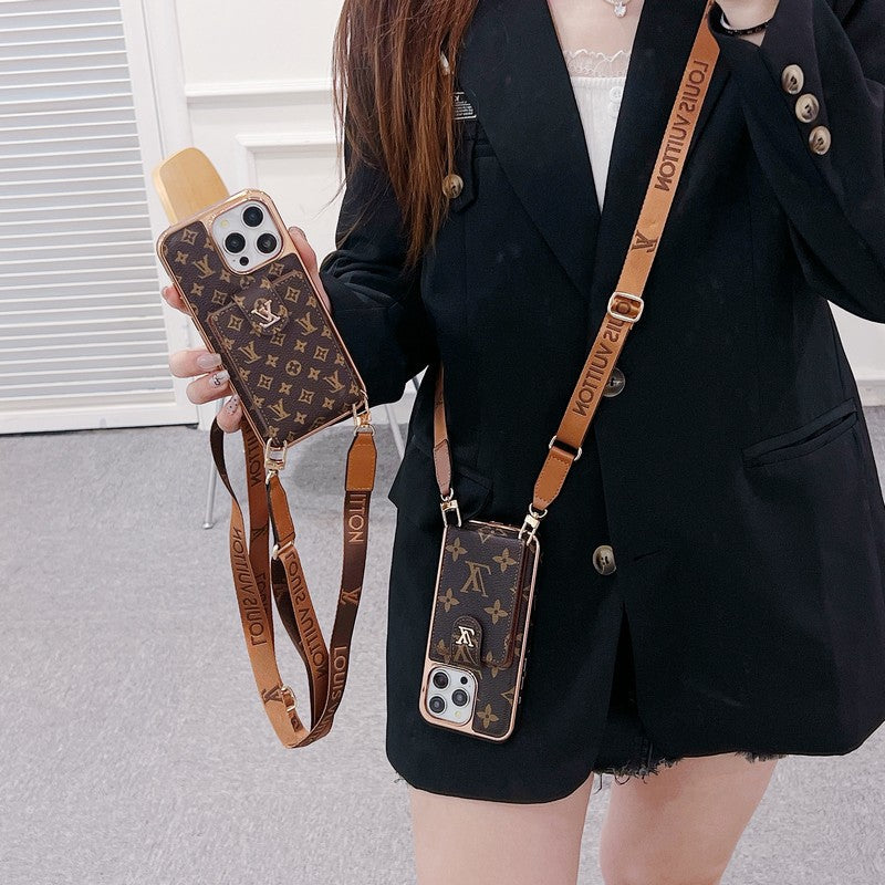 Lou Gold Cover Crossbody iPhone Case - Iphonecasehouse