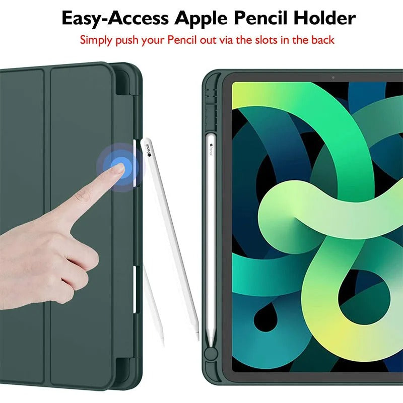 LEATHER FRESH SUMMER THEME PATTERN APPLE IPAD CASE WITH PENCIL HOLDER - Iphonecasehouse