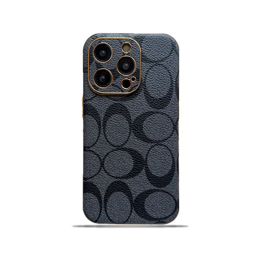Coach iPhone Case Leather Black -QBK240513 - Iphonecasehouse
