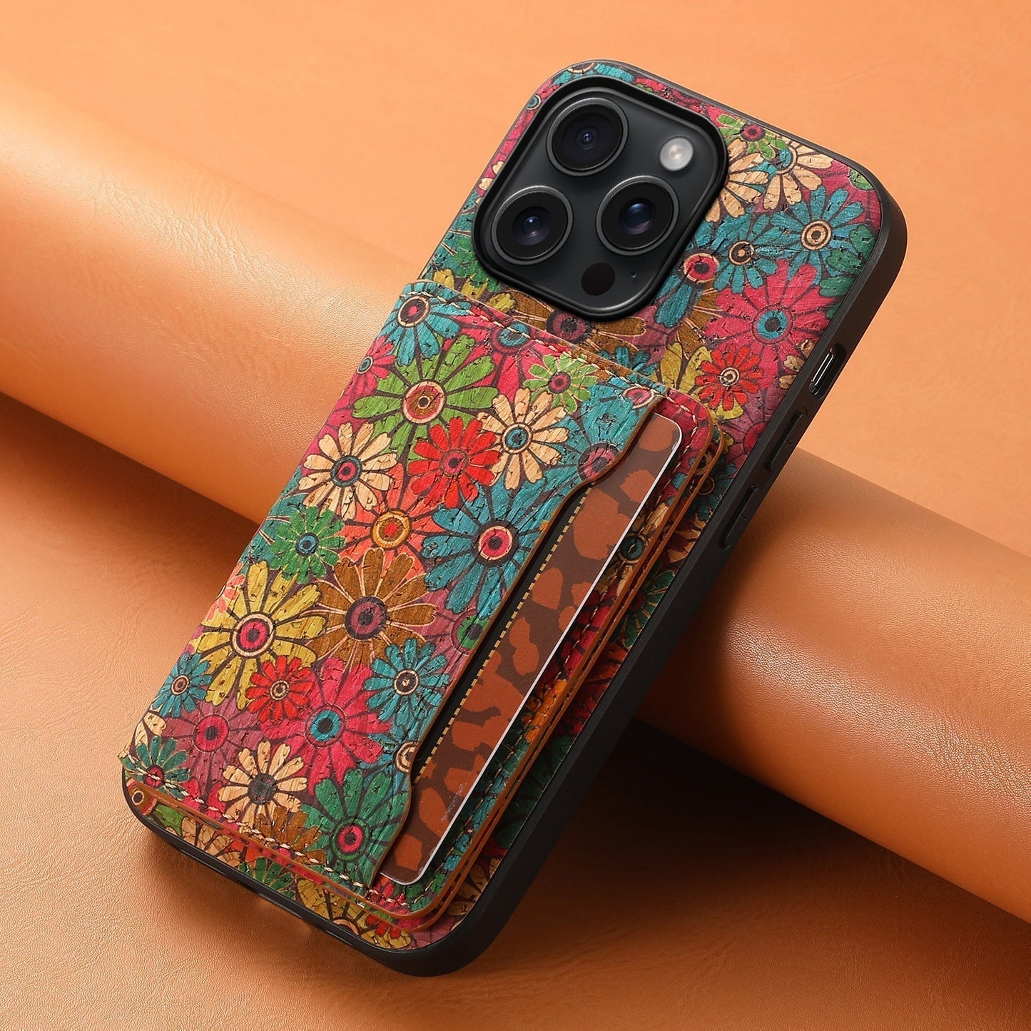 Vintage Floral seasons Leather Wallet Case – Boho Chic Protection for iPhone Case - Iphonecasehouse