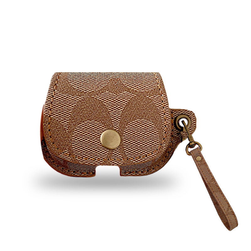 Leather Coach AirPods 3rd Generation Case Brown-CC231215 - Iphonecasehouse
