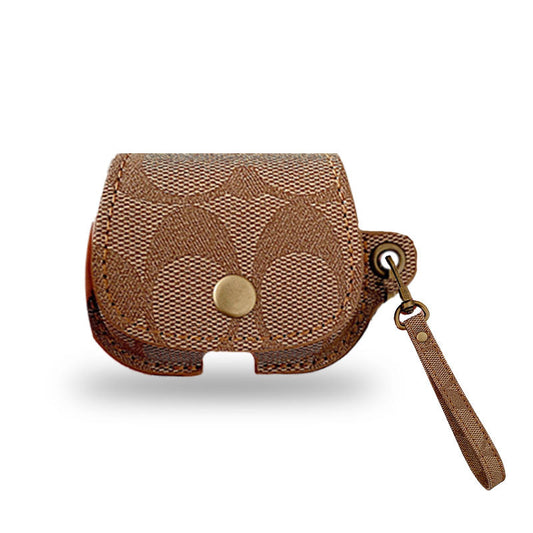 Leather Coach AirPods 3rd Generation Case Brown-CC231215 - Iphonecasehouse