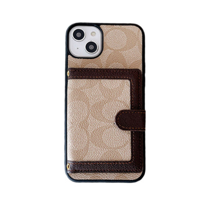 Coach iPhone Case With Wallet And Crossbody Strap Black -XK240402 - Iphonecasehouse