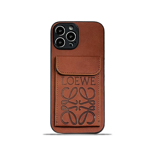 LOEWE iPhone Case With Card Holder Brown-LZP241448 - Iphonecasehouse
