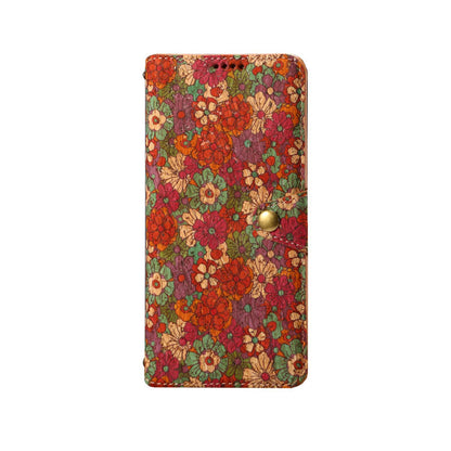 Vintage Floral seasons Leather Wallet Case – Boho Chic Protection for iPhone Case - Iphonecasehouse