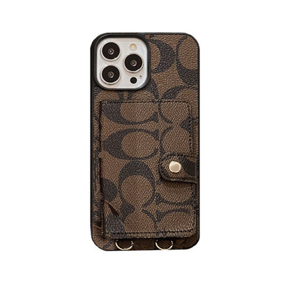 Coach iPhone Case With Wallet And Strap White -SZK240402 - Iphonecasehouse