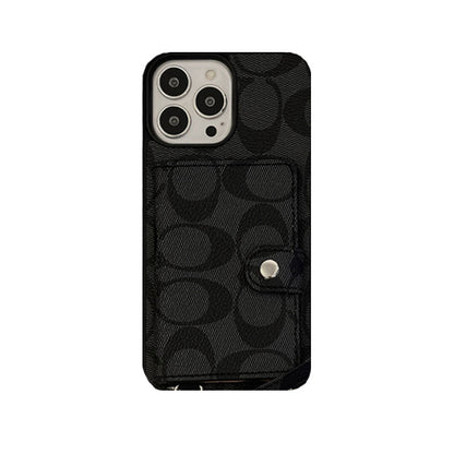 Coach iPhone Case With Wallet And Strap Brown -SZK240402 - Iphonecasehouse
