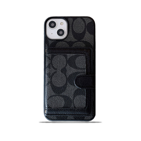 Coach iPhone Case With Wallet And Crossbody Strap Black -XK240402 - Iphonecasehouse
