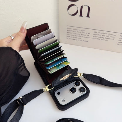 COAC/H Advanced leather iPhone Case With Card Wallet And Strap