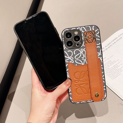 Leather Loewe iPhone Case Black-HDK231201 - Iphonecasehouse