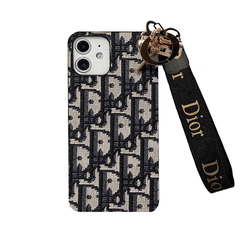 CD iPhone Case With Strap Black-GS240315 - Iphonecasehouse