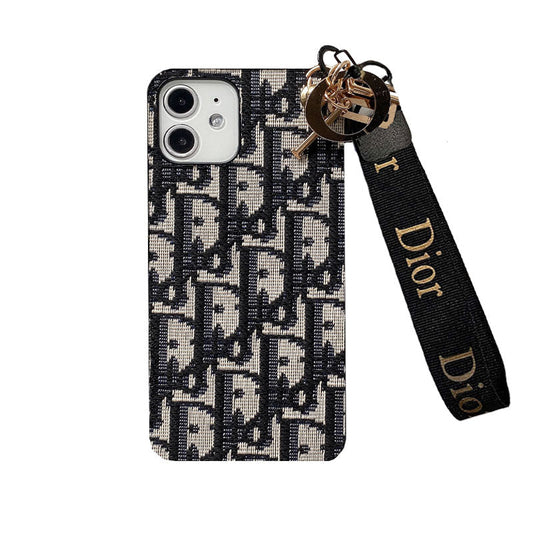 CD iPhone Case With Strap Black-GS240315 - Iphonecasehouse