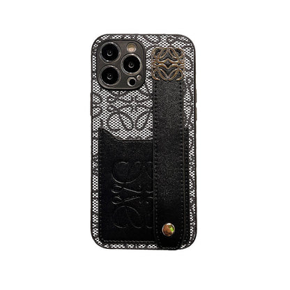 Leather Loewe iPhone Case Black-HDK231201 - Iphonecasehouse
